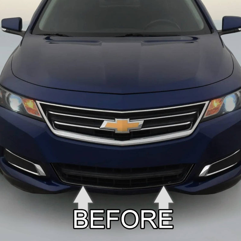DURAFORCE Chrome Front Bumper Trim Kit for 2014-2017 Chevy Impala