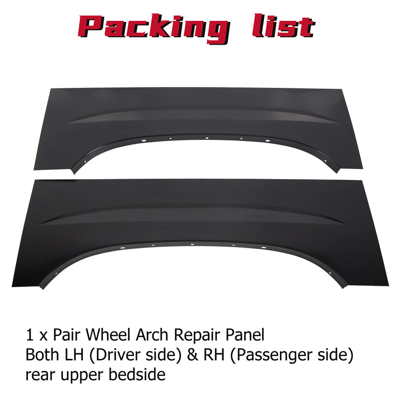 Upper Rear Pair Wheel Arch Repair Panel for 1999 2007 Chevy Silverado GMC Sierra