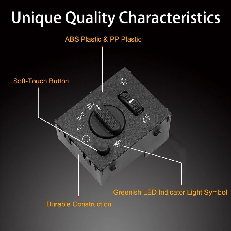 Headlight Switch and Fog Light Switch Button for Chevy Silverado GMC Sierra 03-07
