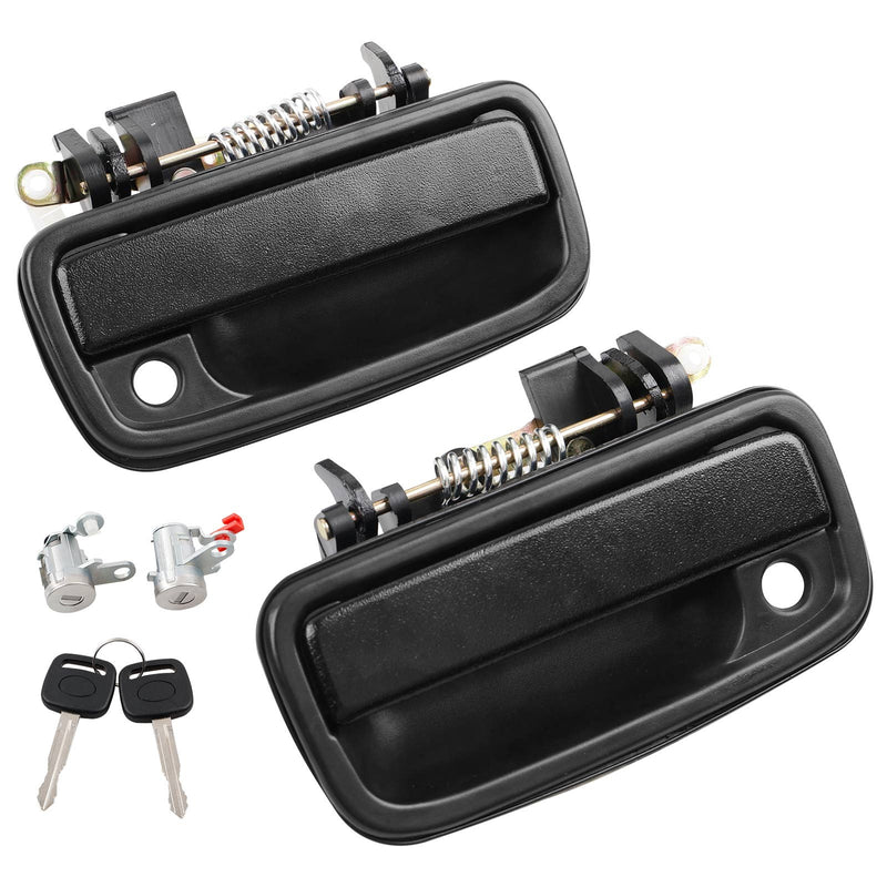 Exterior Door Handles with Lock Cylinders and Key for Toyota Tacoma 1995 2004 2X