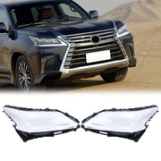 DURAFORCE Clear Left Right Replacement Headlight Lens Covers for Lexus LX570 2016 2019