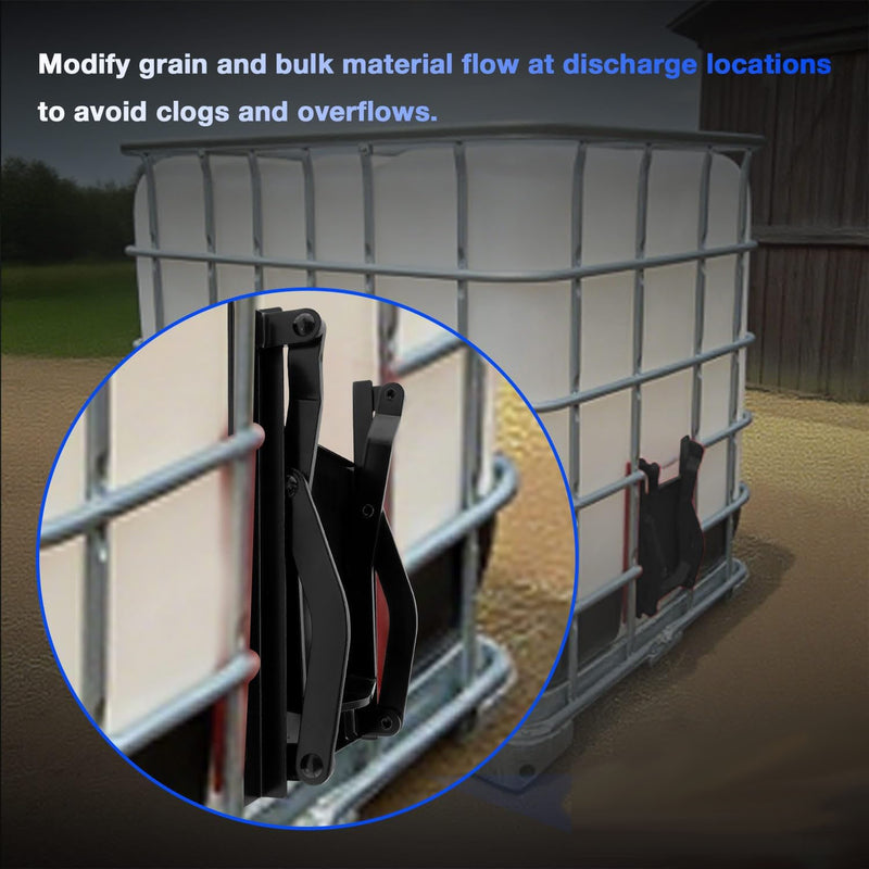 9X9 Black Sliding Grain Gate For Feed Bin Truck Unloading Manual Flow Control