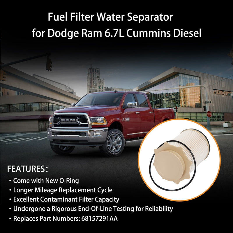 Fuel Filter 6.7L Cummins Diesel Kit For 2013-2018 Dodge Ram 2500 3500 4500 5500