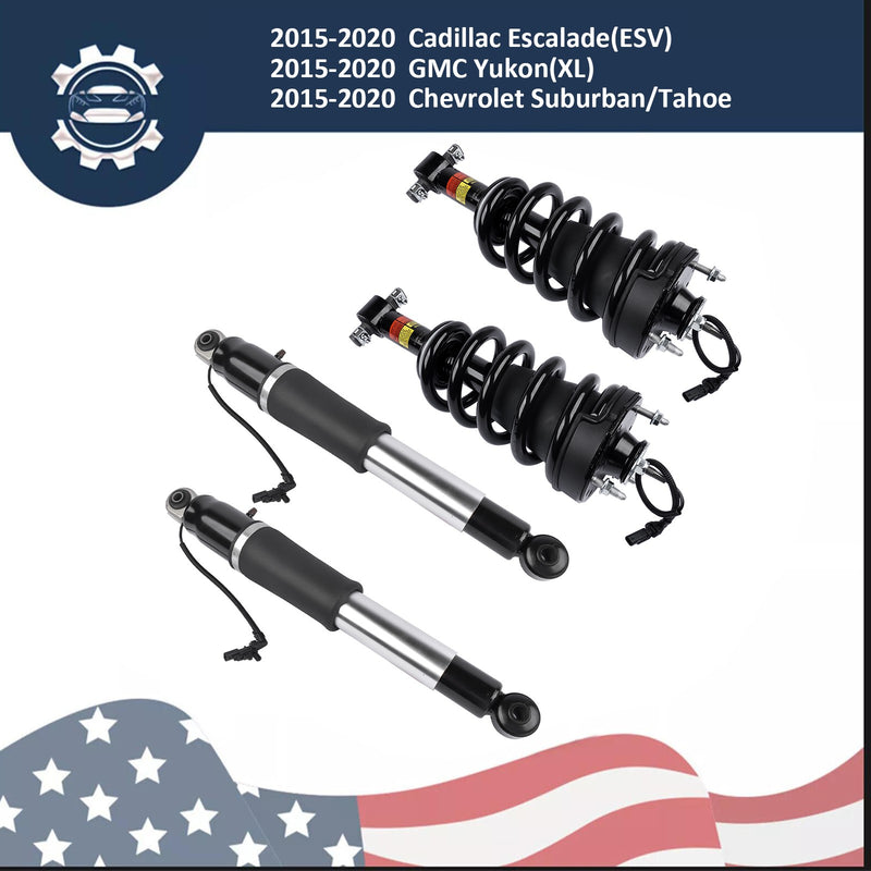 DURAFORCE Set of 4 Front Rear Shock Absorber Struts Assys For Escalade Chevy Tahoe Yukon