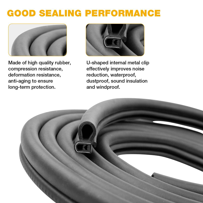 Door Rubber Weatherstrip Seal 13.5ft for 1986 2007 Peterbilt 359 370 377 379 380