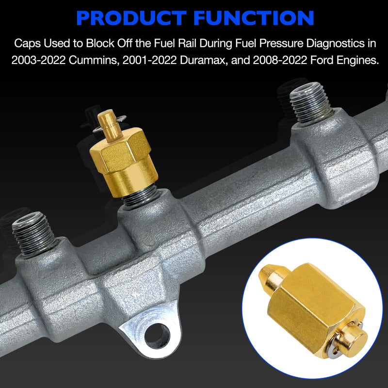 10810 Injector Rail Fuel Line Cap Set Block Off Cap 5 Pieces