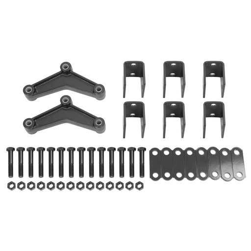 DURAFORCE Trailer Axle Shackle Kit Powder Coated Equalizer Shackle Strap Hanger Kit