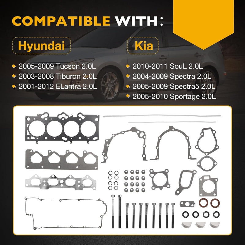 MLS Cyl Head Gasket Set for Hyundai Tucson Tiburon Kia Soul Spectra 2001 2012