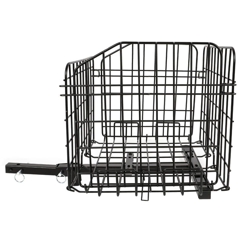 Folding Rear Basket Accessory for Most Mobility Scooters Sturdy Steel Black