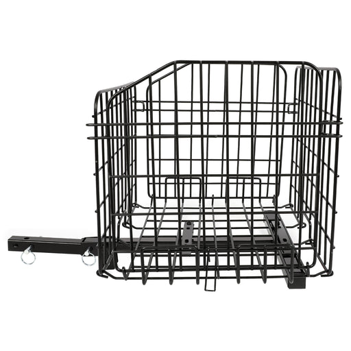 DURAFORCE Folding Rear Basket Accessory for Most Mobility Scooters Sturdy Steel Black
