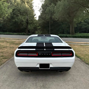 DURAFORCE 11 Inch Black Carbon Fiber Vinyl Rally Racing Stripe for Dodge Challenger