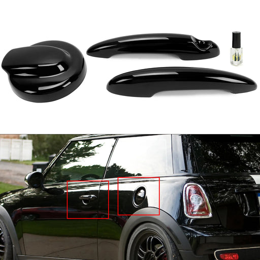 DURAFORCE Door Handle Covers and Gas Tank Cap for Mini R55 Cooper S 2007-2014 R56 2006-2013