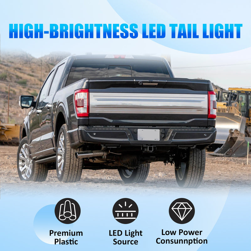 DURAFORCE For Ford F-150 2021 2022 2023 LED Rear Tail Light Lamp w/ Blind Spot Left Side