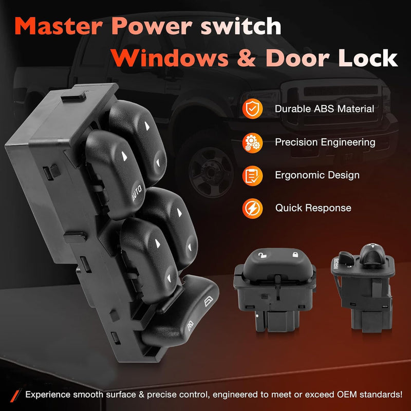 Power Window Door Lock Mirror Switch for Ford 02 05 F250 F350 F450 Excursion
