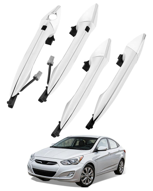 DURAFORCE 836623X020 Outside Exterior Door Handle Set For Hyundai Elantra 2011 2016 Chrome