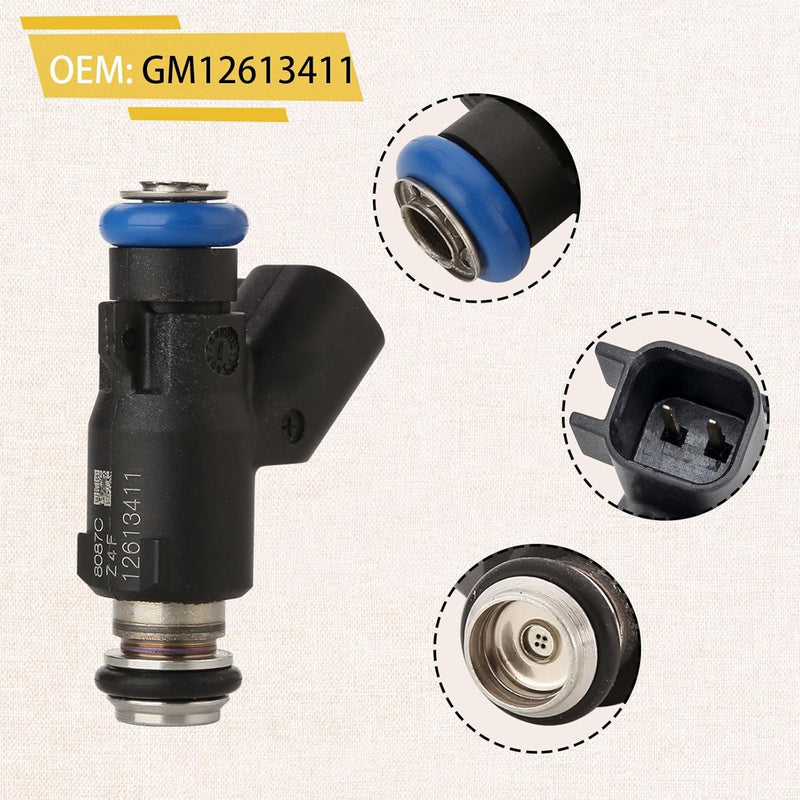 12613411GM Flex Fuel Injectors for Chevy Tahoe Sierra 10 14 4.8 5.3 6.0 8 Pack