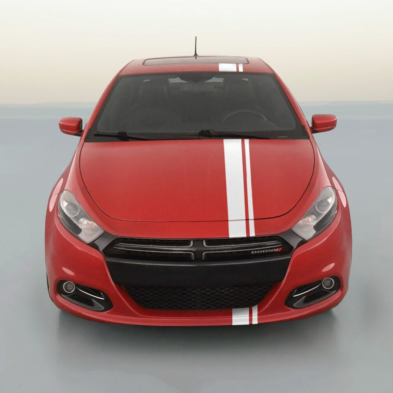 DURAFORCE 6 Inch Offset Vinyl Rally and Racing Stripe Kit for Dodge Dart plus Bonus