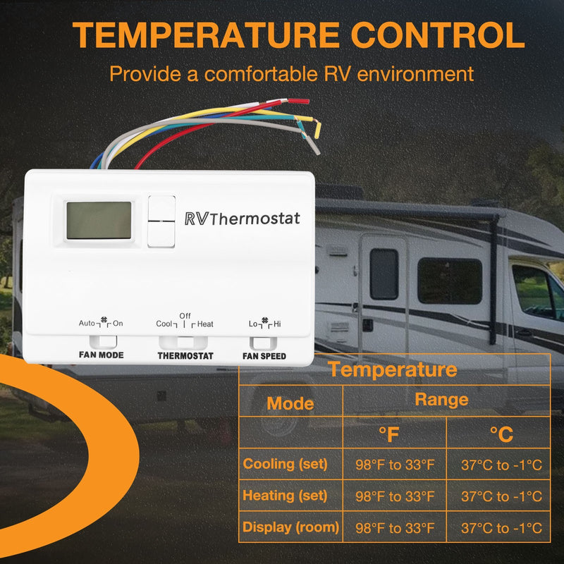 83303862 White RV Digital Thermostat for Coleman Mach Air Conditioners 8330 336