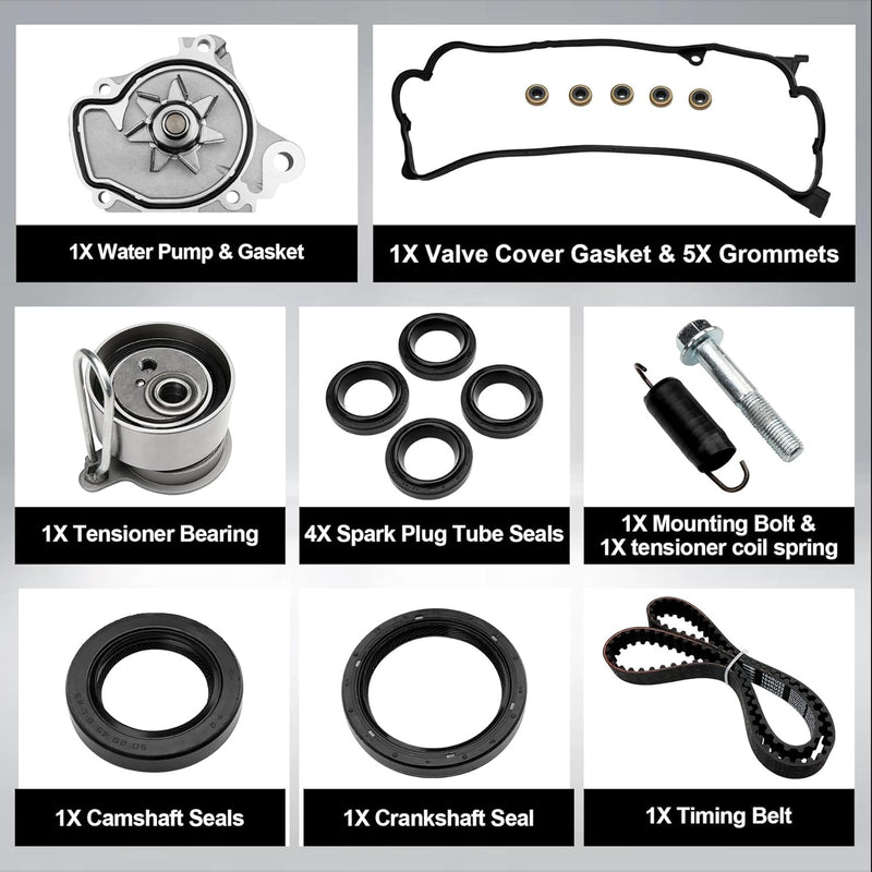 TBK312 Engine Timing Belt Kit Water Pump for Honda 1.7L Civic DX 01 05 TCK312