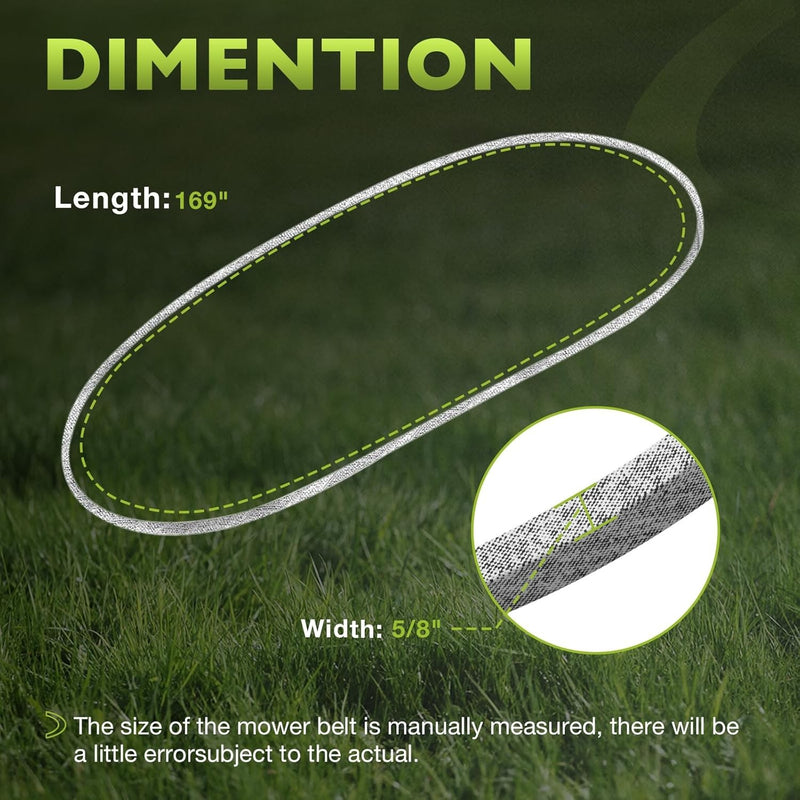 Mower Deck Belt 169 x 5/8 for Country Clipper Avenue Boulevard Challenger XLT