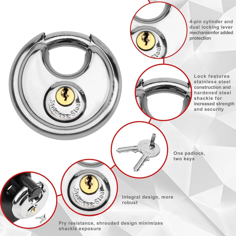 Black Gooseneck Trailer Lock with Key Lock for RVs Livestock Haulers Trailers