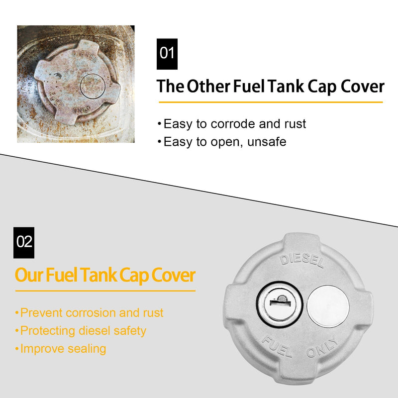 2 1/4 Locking Diesel Fuel Cap for International 4300 4400 for Ford Reefer Trailer