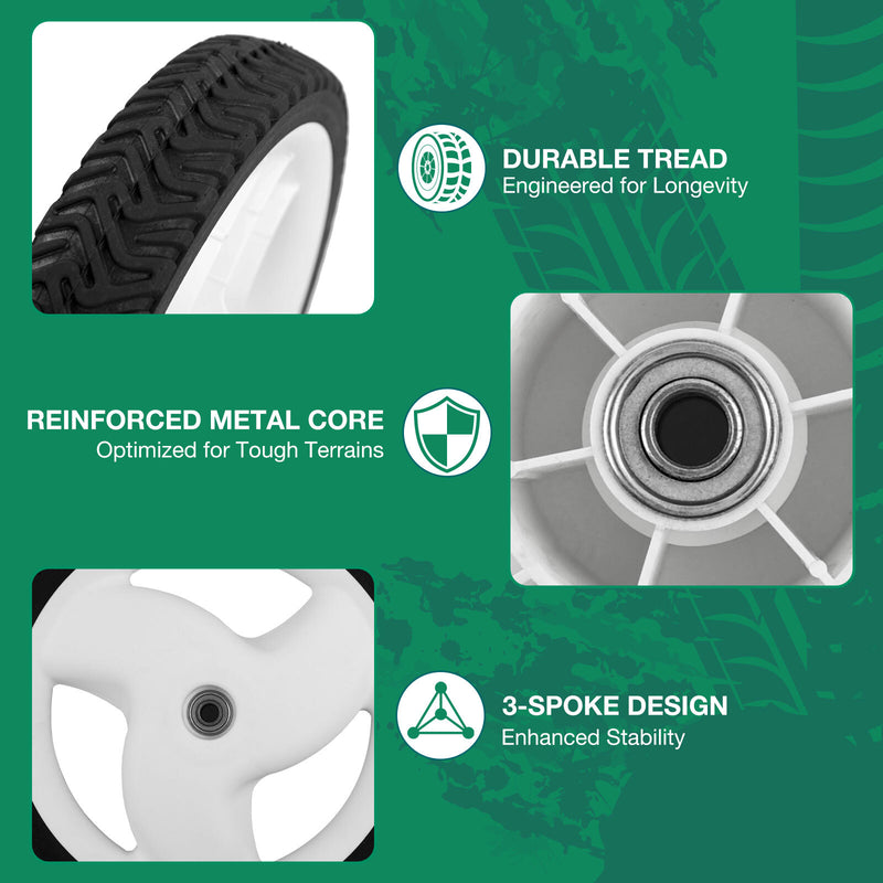 105-1816 12 Inch Rear Mower Wheels for Toro Recycler 20012 20016 20019 205-268