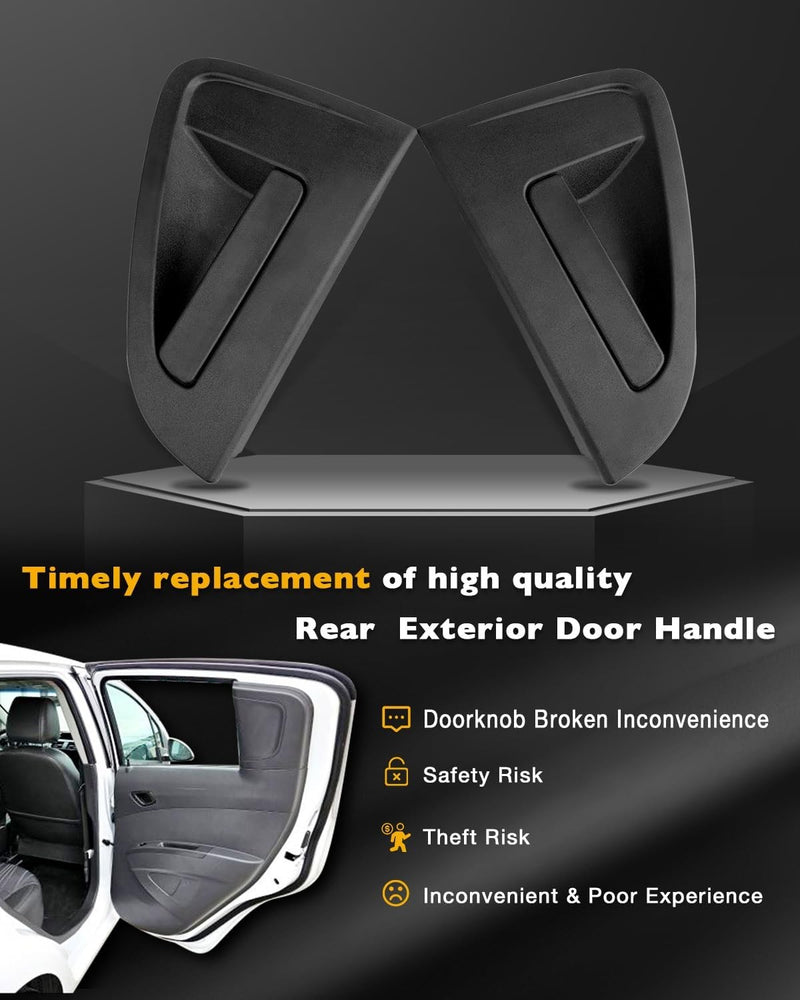Exterior Outside Door Handle Assembly Rear Left Right for Chevy Spark 2013 15