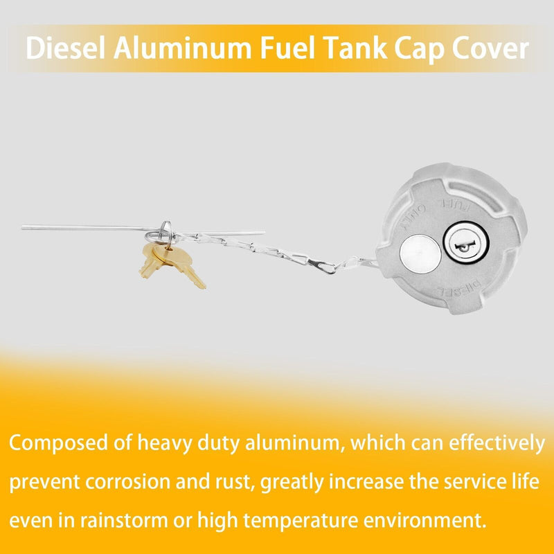 2 3/8 Locking Diesel Fuel Cap for 02 and Up Freightliner M2 Small Semi Box Trucks