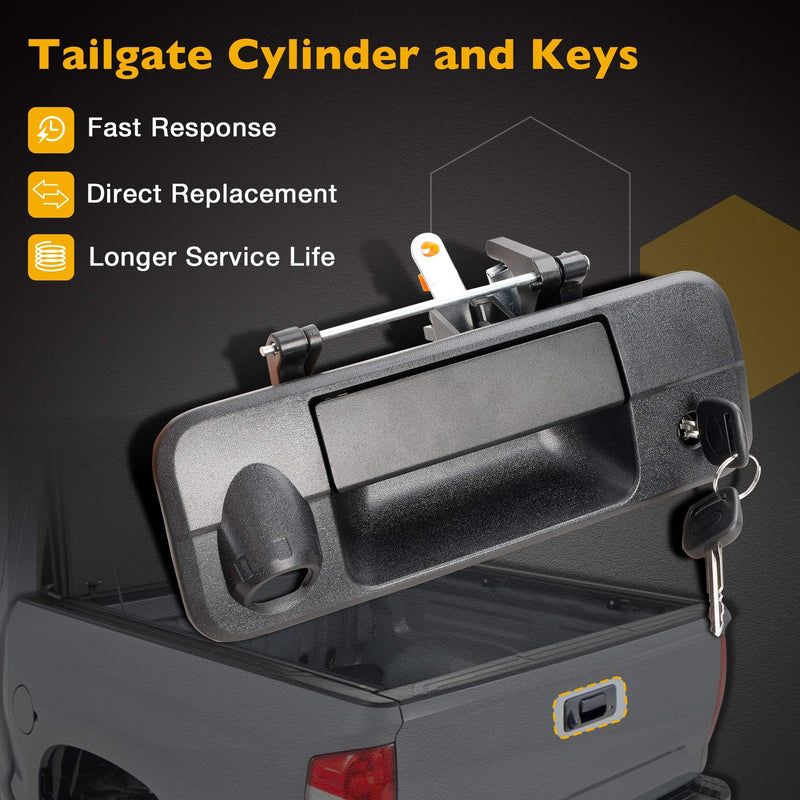 Metal Tailgate Handle Lock Camera Accessories Kit for Toyota Tundra 07-13