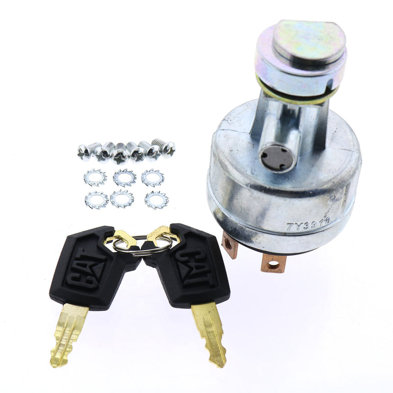 DURAFORCE 6 Terminal Ignition Switch W/ 2 key Fits Caterpillar Cat 3046 3066