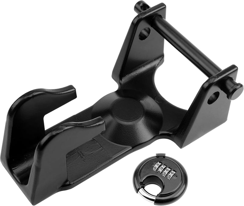 Black Gooseneck Trailer Lock with Key for RVs Livestock Haulers Trailers