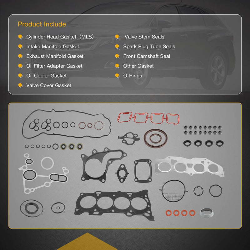 HS26562PT Head Gasket Set for Toyota Camry Highlander Scion RAV4 09 19 2.5L 2.7L