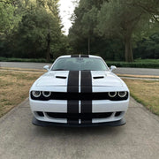 DURAFORCE 11 Inch Black Carbon Fiber Vinyl Rally Racing Stripe for Dodge Challenger
