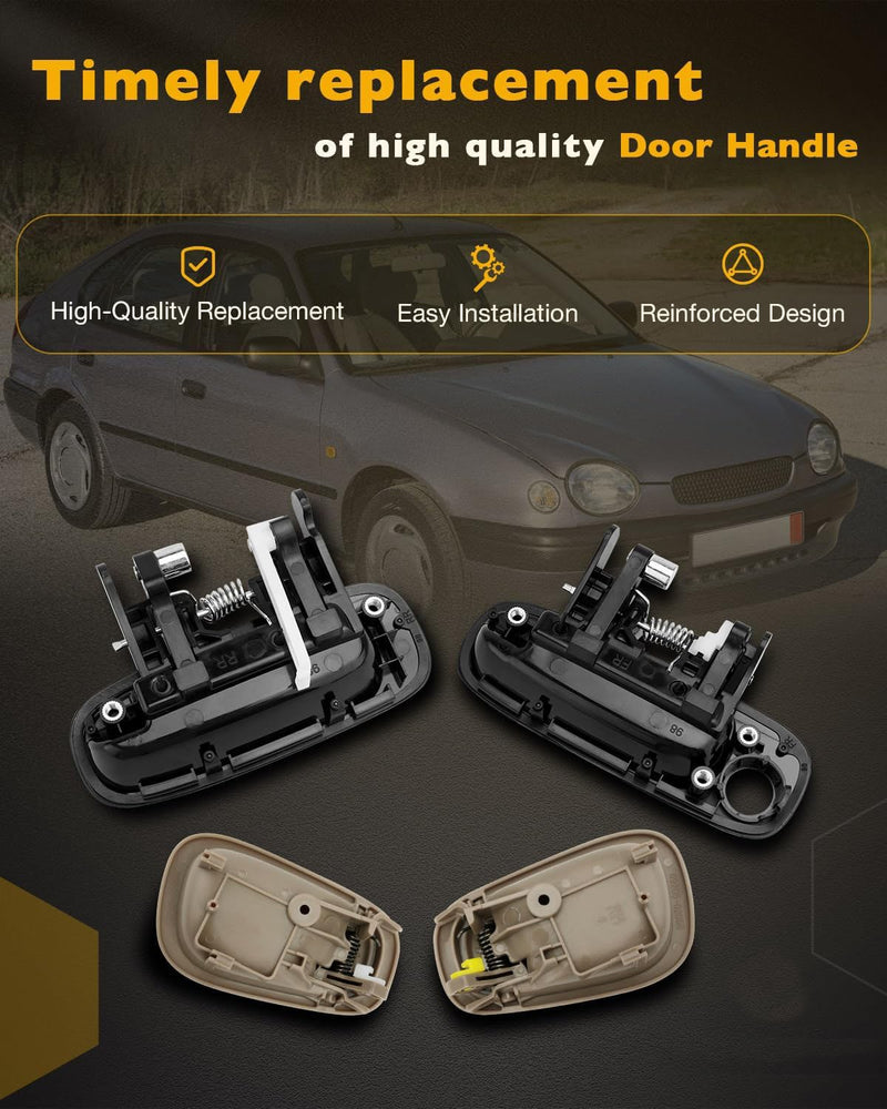 Interior And Exterior Door Handle Lock Cylinder Key Kit For Toyota Corolla 98 02