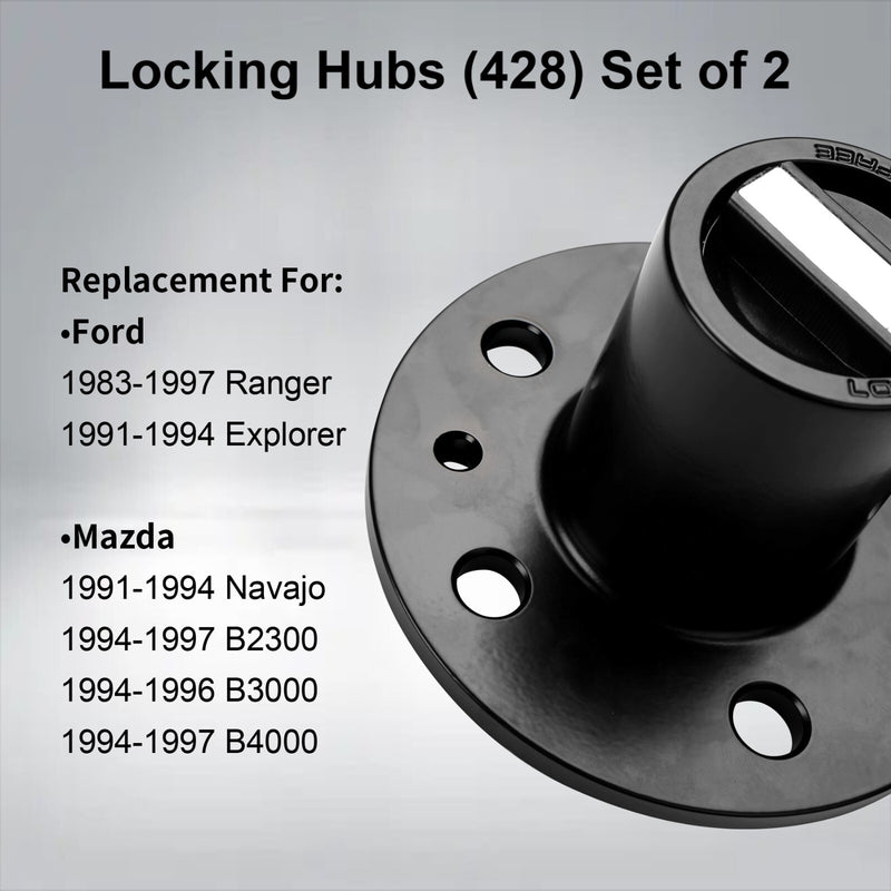 2X Spline Locking Hubs For 83 97 Ford Ranger Explorer Mazda Navajo B2300 B3000