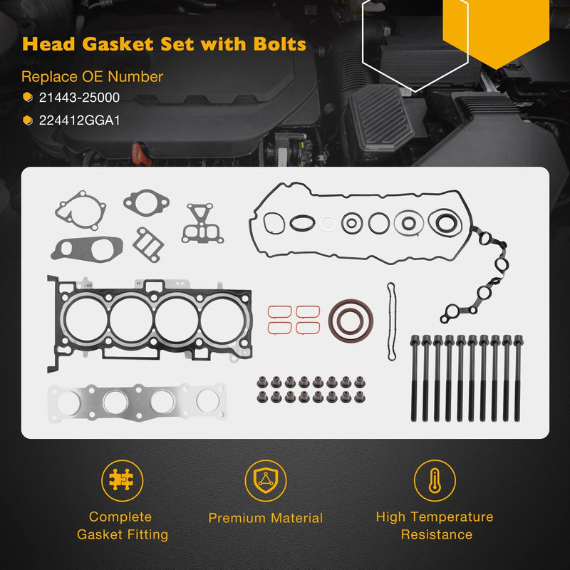 G4KJ Engine Rebuild Kit Overhaul Headgasket Piston for Kia Hyundai 2011 20