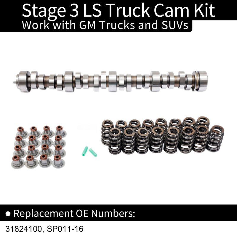 Stage 3 LS Truck Cam Kit for 1999 2013 Silverado Sierra 4.8L 5.3L 6.0L Engines