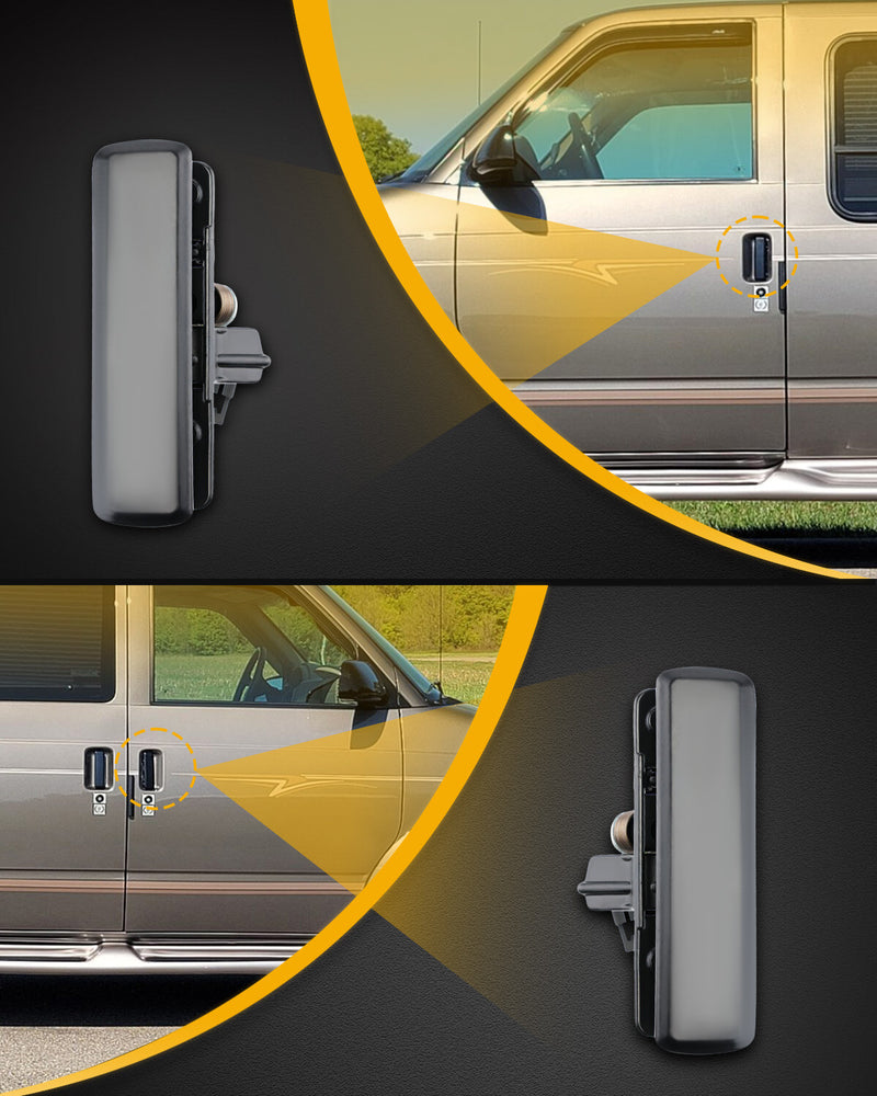 Metal Exterior Door Handle Driver Passenger Side Set For Chevy Astro GMC 85 05