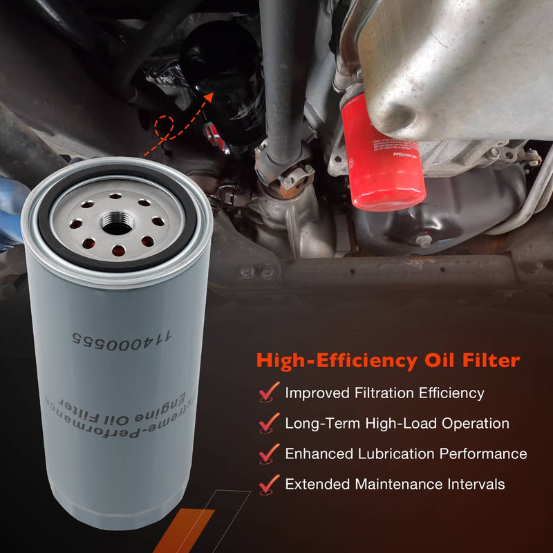 5 Micron Diesel Oil Filter for 2001 2019 Chevy Silverado GMC Sierra 6.6L Duramax