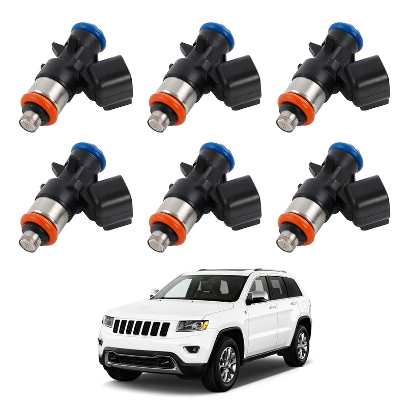 FJ1267 Fuel Injector Set For 2014 To 2017 Jeep Cherokee 3.2L V6 Gas 4627794AA 6x