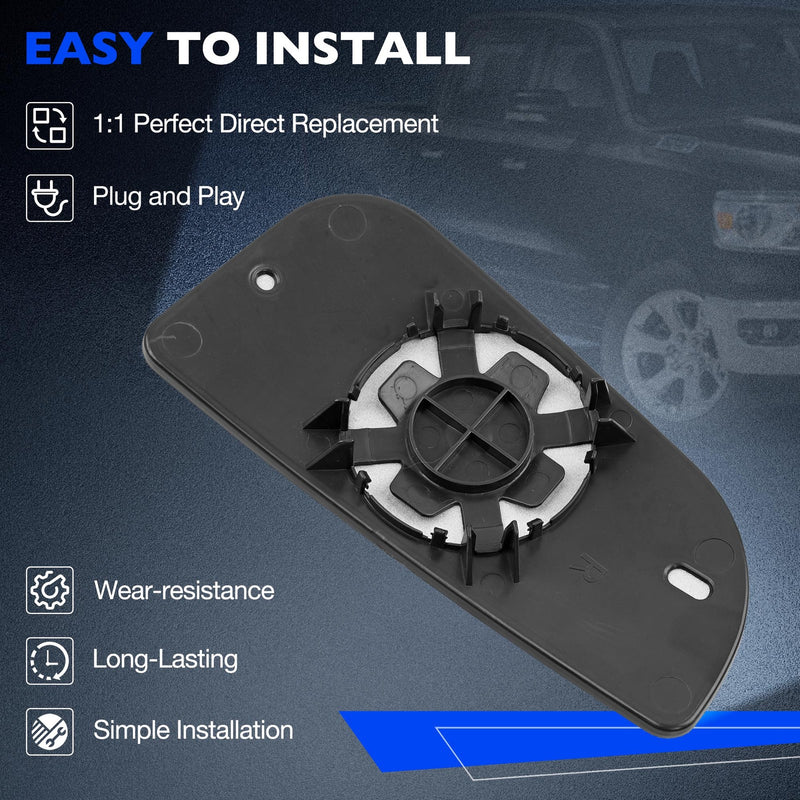 Passenger Right Upper Lower Side Mirror Glass Holder for RAM 1500 2010-2020