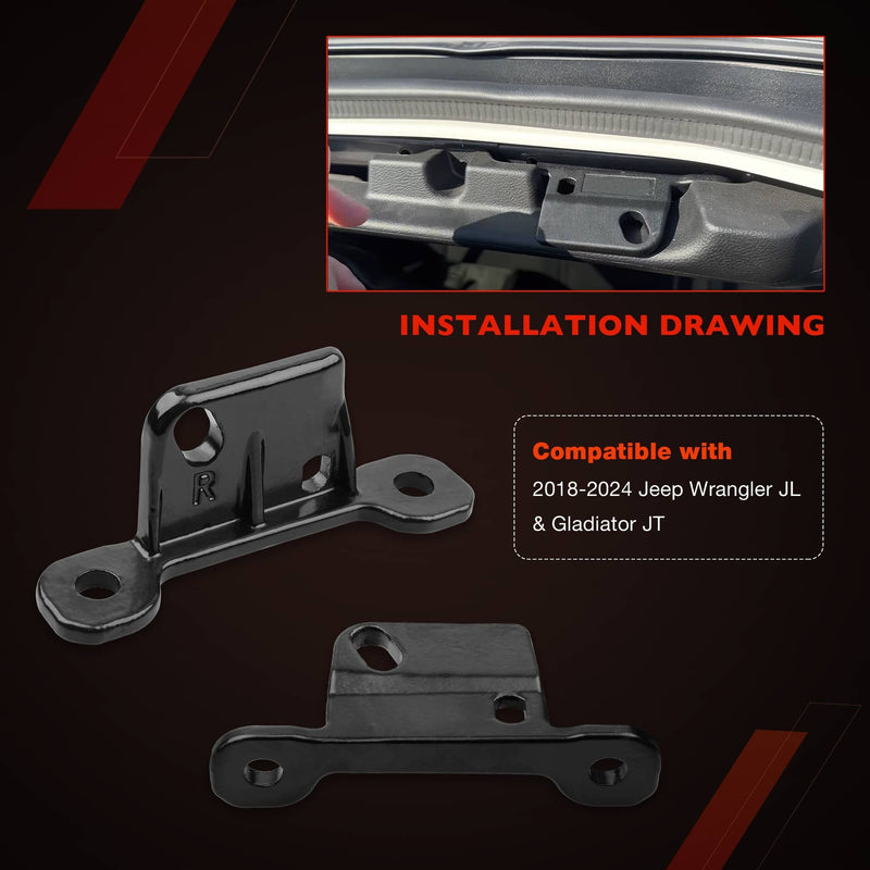 Hard Top Mounting Brackets Kit for 2018 24 Jeep Wrangler JL JLU 4Xe Gladiator JT