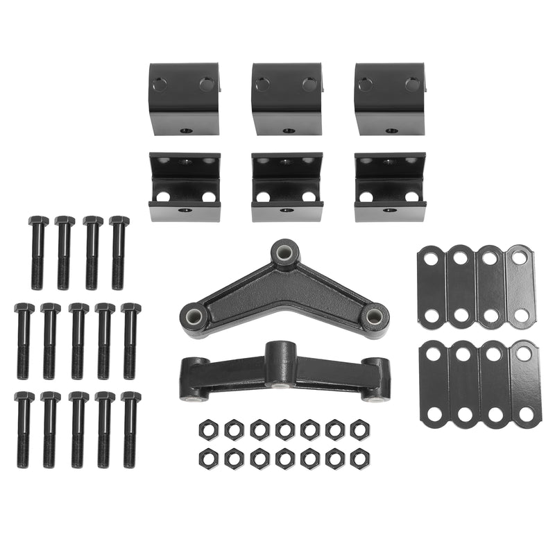 Trailer Axle Shackle Kit Powder Coated Equalizer Shackle Strap Hanger Kit