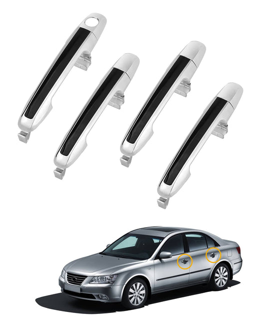 DURAFORCE Exterior Outside Door Handle Set Passenger Driver Side for Hyundai Sonata 05 10
