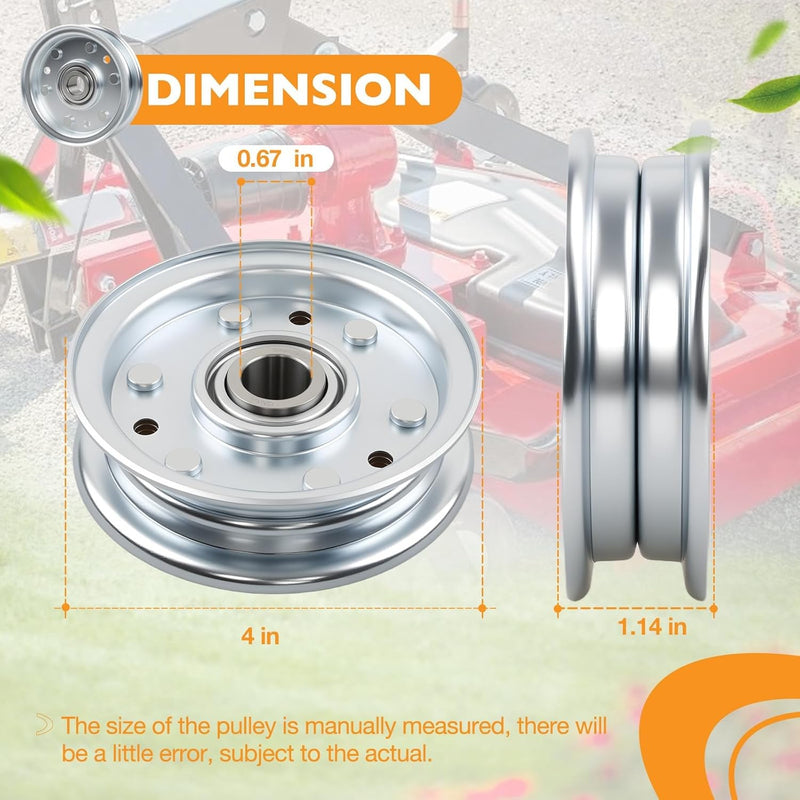 164090 Idler Flat Pulley for King Kutter RFM Series 4 5 6 ft Lawn Tractor