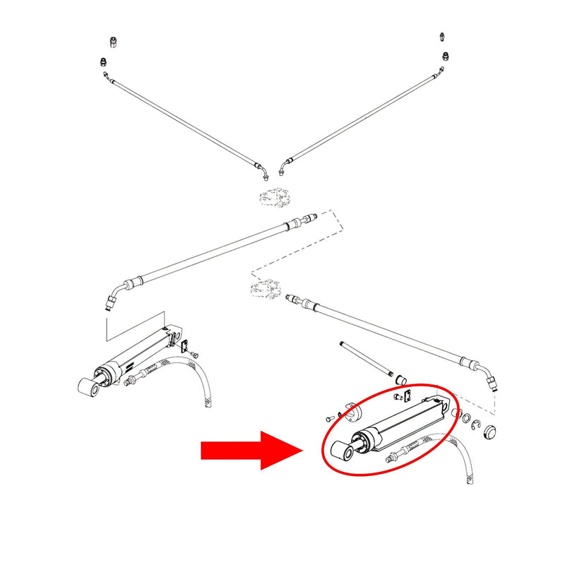 DURAFORCE 815954A7 182423 Trim Ram Cylinder Starboard for MerCruiser Alpha I Gen II