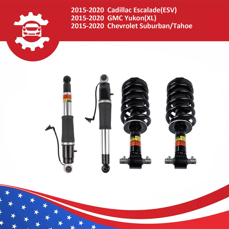 DURAFORCE FRONT Strut Assy & REAR shock Absorber for 2015-20 Escalade Suburban Tahoe Yukon
