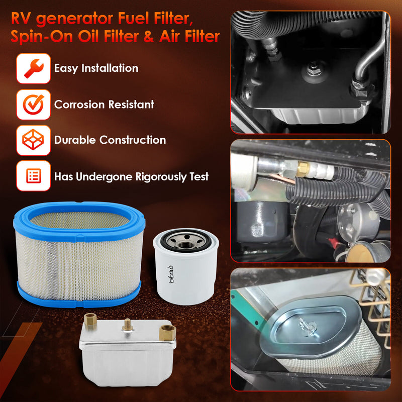 1492513 Air Oil Fuel Filter Kit for Fleetguard Onan Cummins HDKAH HDKAJ HDCAA
