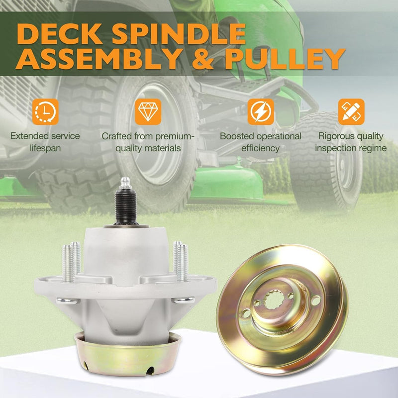 AM124498 Deck Spindle And Pulley For John Deere 48 54 Z425 Z435 Z445 M163464